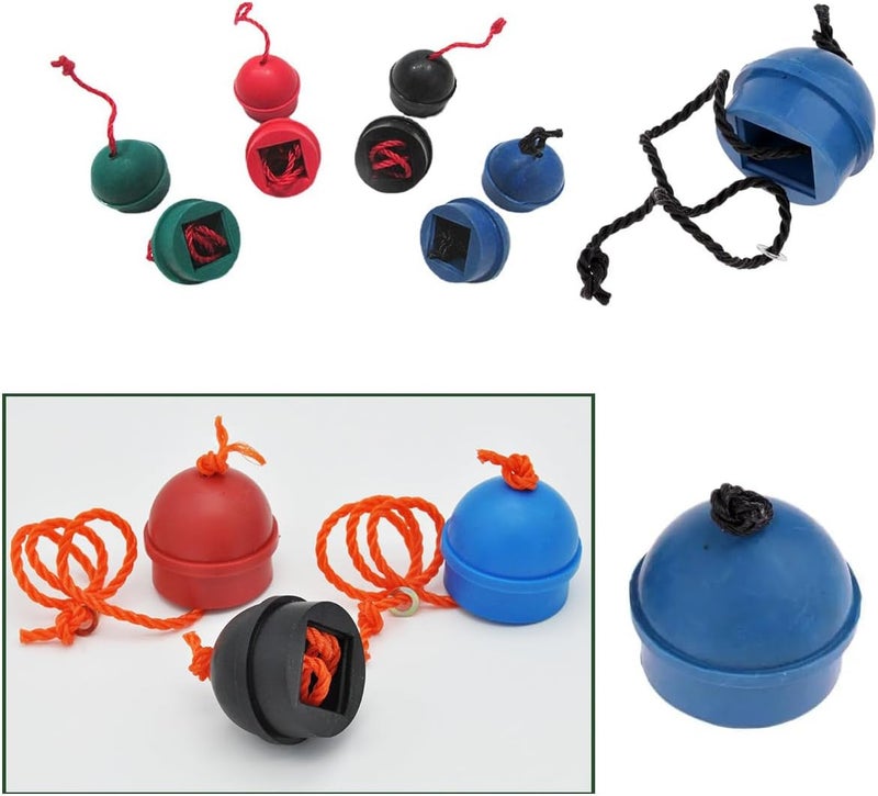 SquEqu 4 Pack Pool Chalk Cubes Holder with Cord String Anti-Lost Snooker Practical Tool Pool Cue Chalk Organizer Pool Stick Pocket Chalker for Billiard House Billiard Cue Chalk Box Pool Cue Stick Tips - Image 3